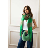 SVNX faux fur soft grab bag in green, UK version