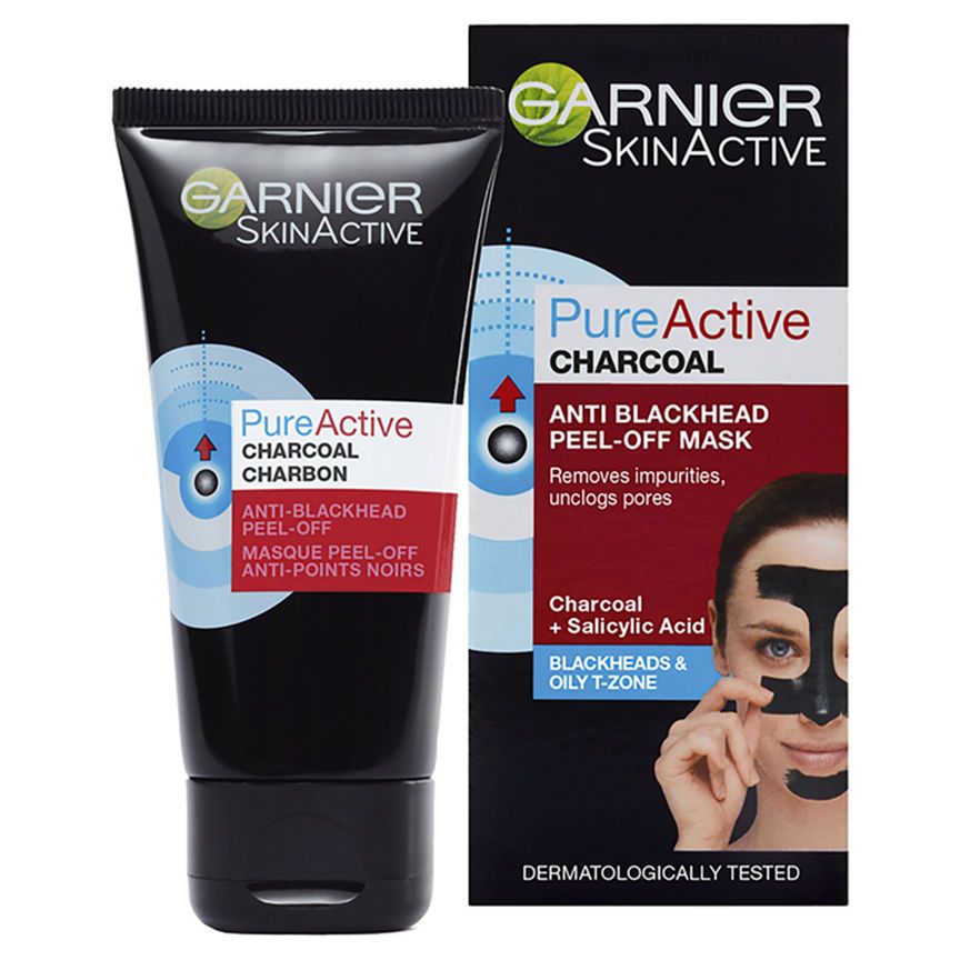 Garnier Pure Active Charcoal Anti Blackhead Peel-Off Mask GOODS ASDA   