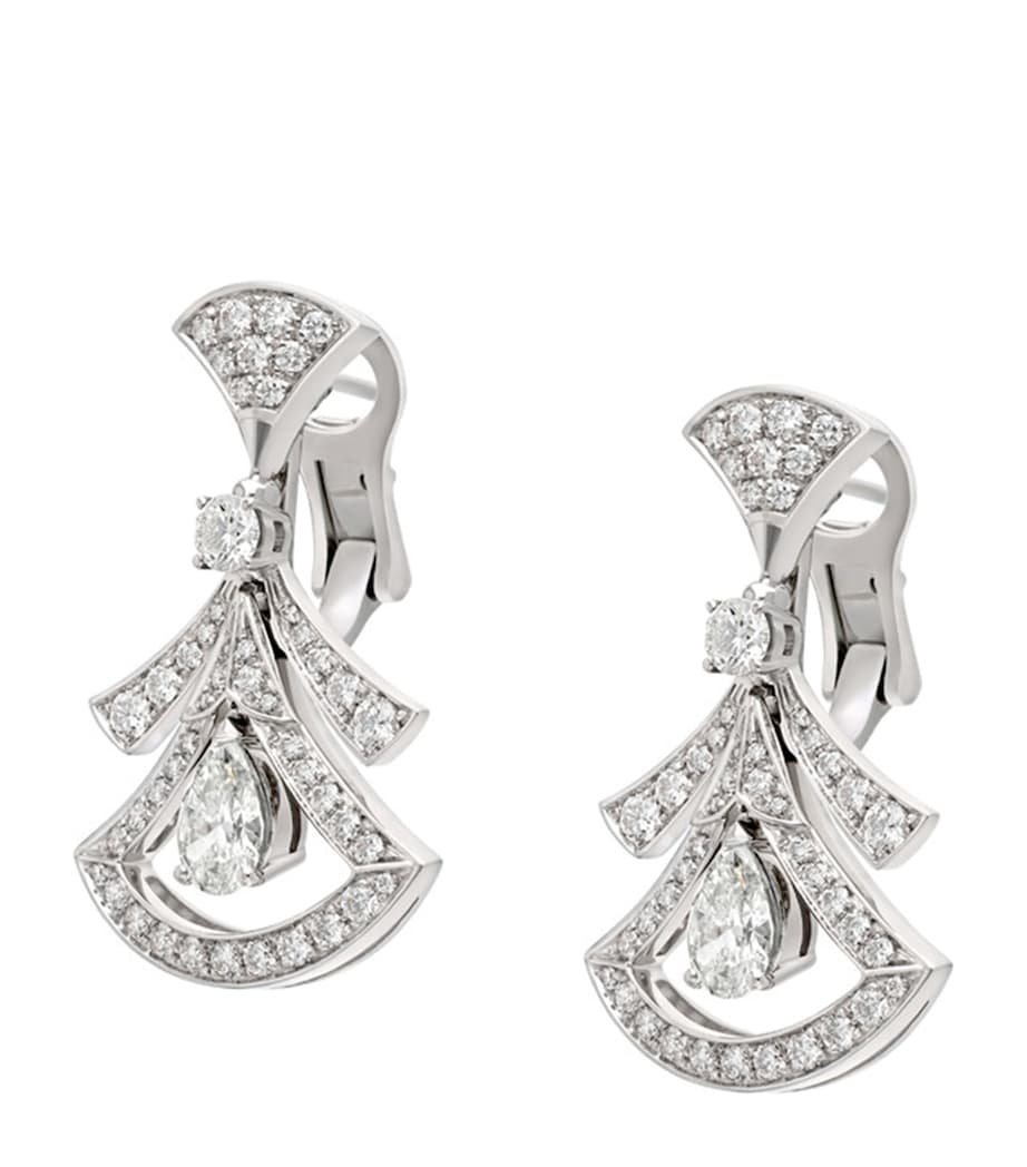 Bvlgari white gold and diamond earrings - British product