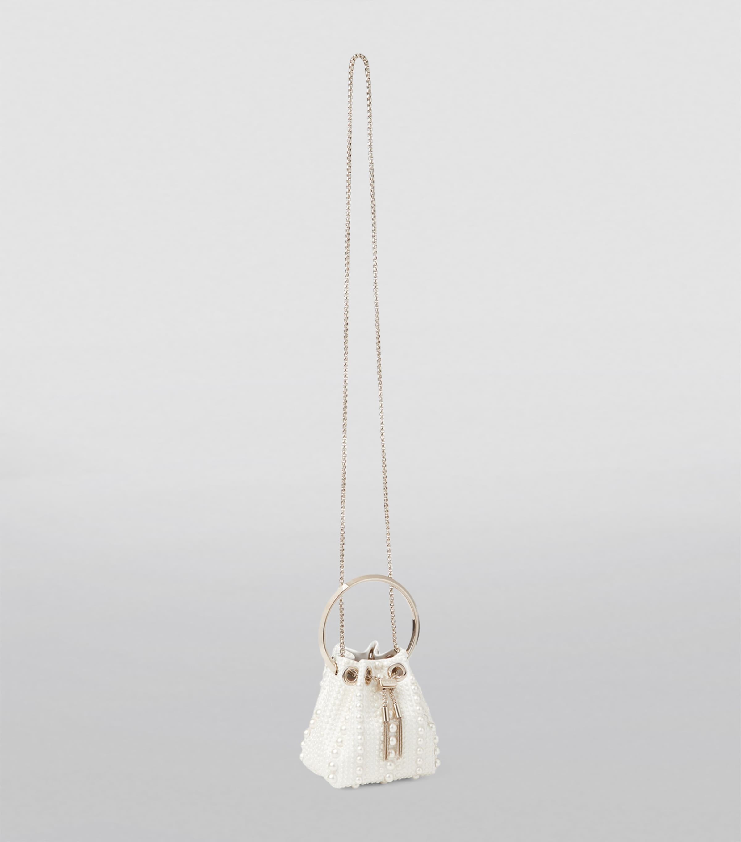 Jimmy Choo Micro Bon Bon bag satin pearls (British brand)