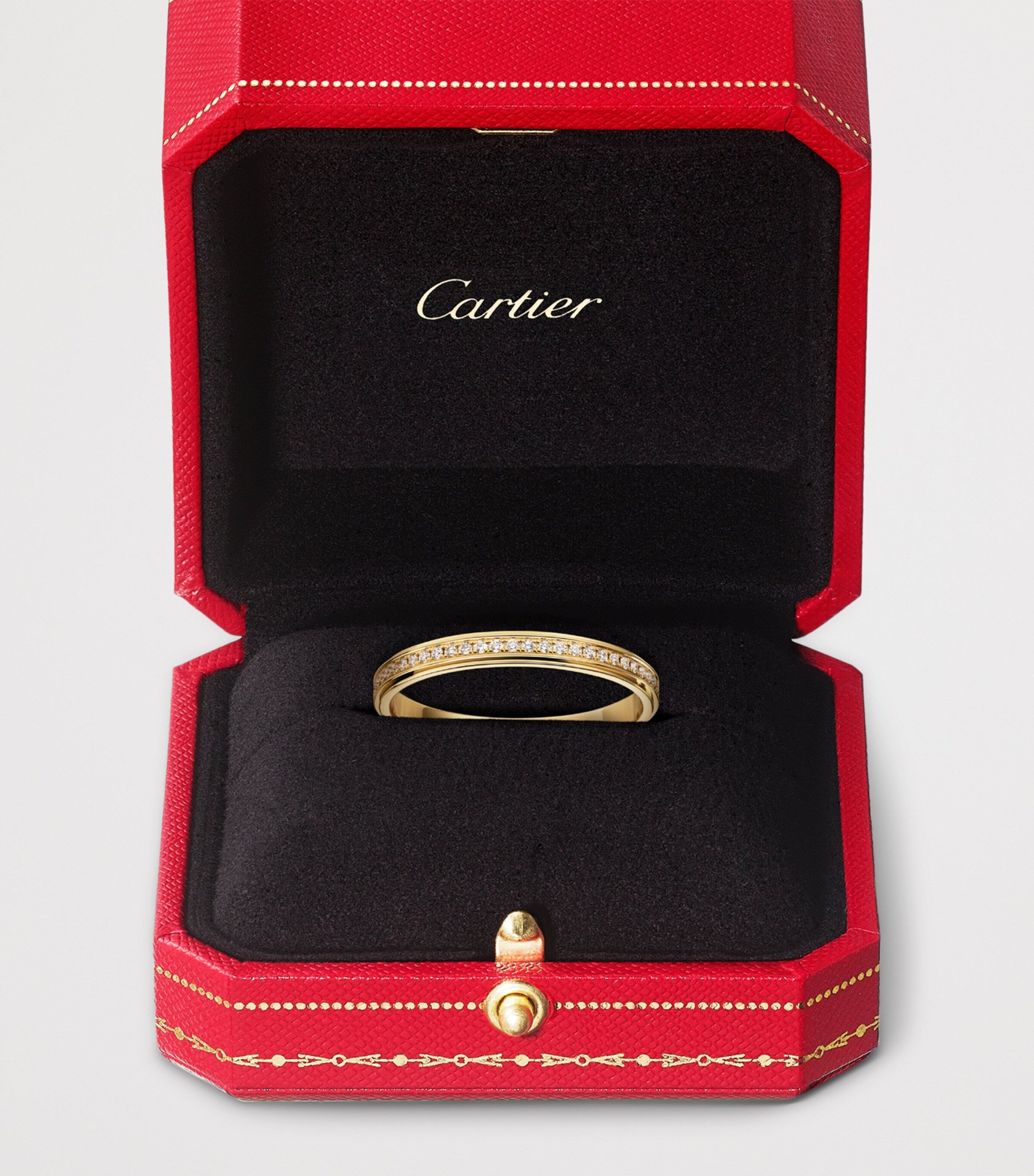 Cartier d'Amour wedding ring yellow gold 2.3mm with diamonds, UK version