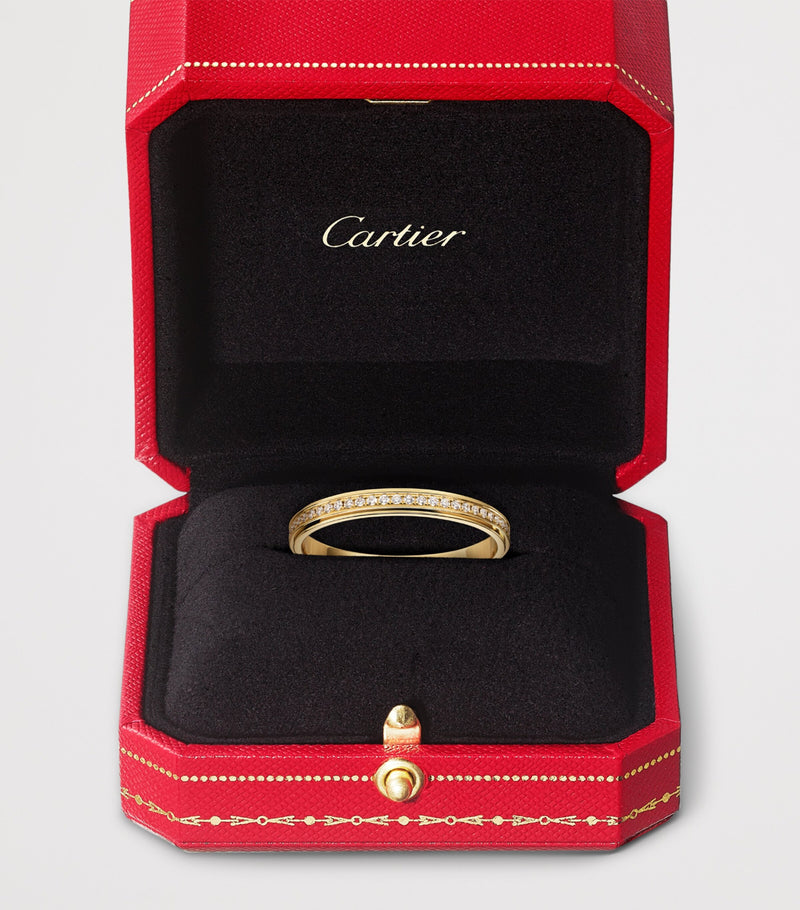 Cartier d'Amour wedding ring yellow gold 2.3mm with diamonds, UK version