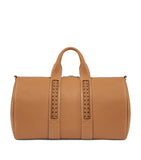 Aviteur leather woven-detail holdall - British product