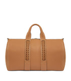 Aviteur leather woven-detail holdall - British product