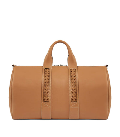 Harrods Aviteur Leather Woven-Detail Holdall- Buy online at McGrocer