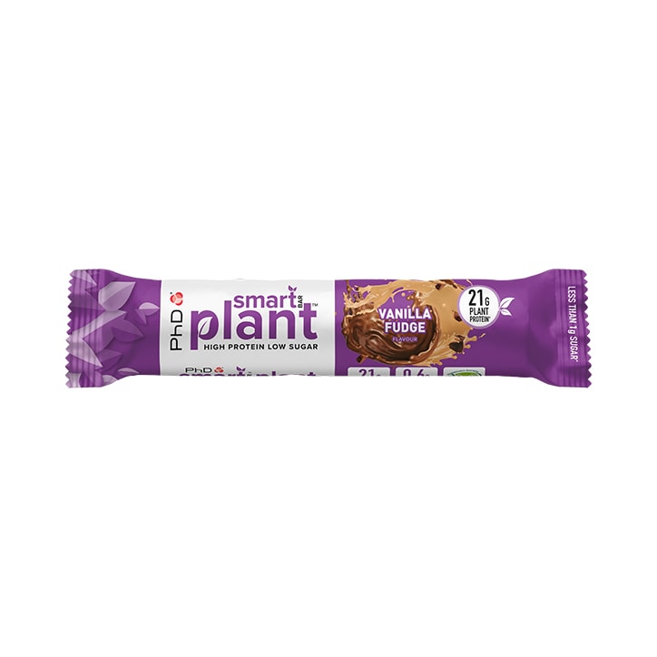 PhD Smart Bar Plant Vanilla Fudge Protein Bar 64g GOODS Holland&Barrett   