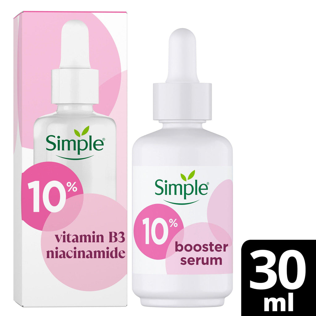 Simple Dry & Sensitive Skin Booster Serum 10% Niacinamide Vitamin B3 30ml