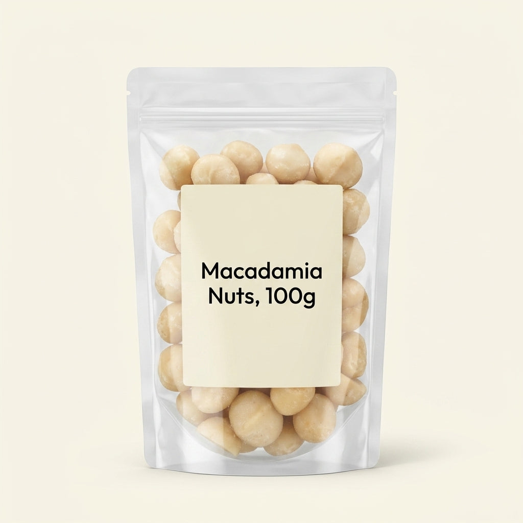 Holland & Barrett macadamia nuts 100g, imported from the UK
