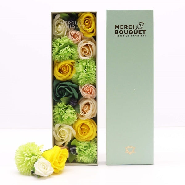 Merci Boutique soap bouquet Fresh Spring Long Box, imported from the UK