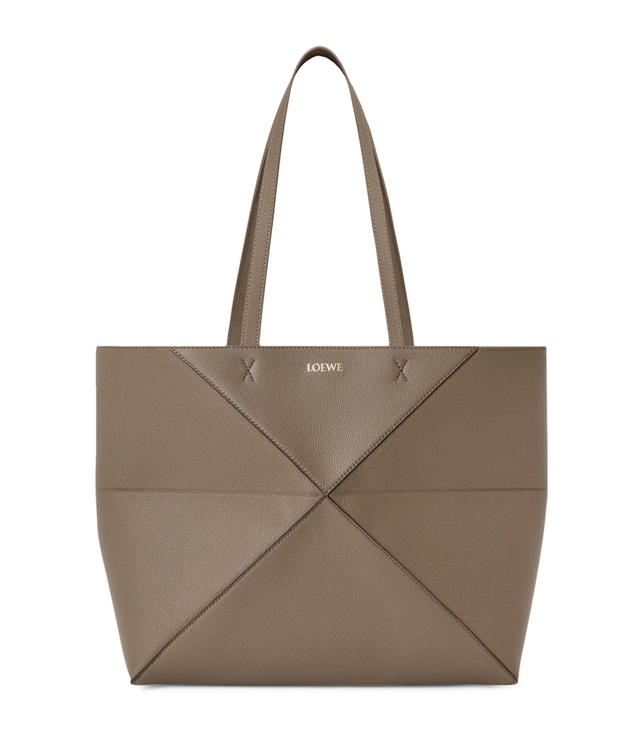 LOEWE Puzzle Tote leather bag with origami lines - British product