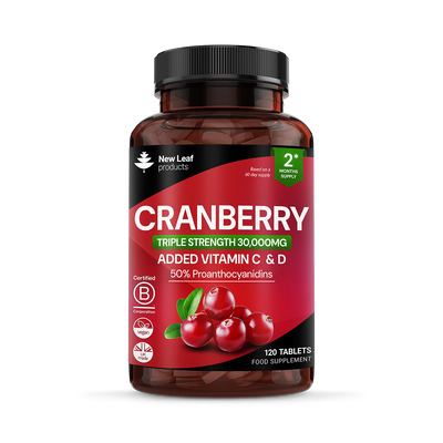 Holland & Barrett New Leaf Products Cranberry Vitamin C & D Tablets, 120 Tablets- Buy online at McGrocer