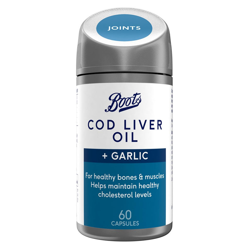 Boots Cod Liver Oil + Garlic 60 Capsules (2 month supply)