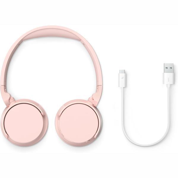 سماعات Philips TAH4209 اللاسلكية فوق الأذن باللون الوردي، نسخة المملكة المتحدة