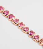 SHAY rose gold tennis bracelet with pink sapphires, imported from the UK