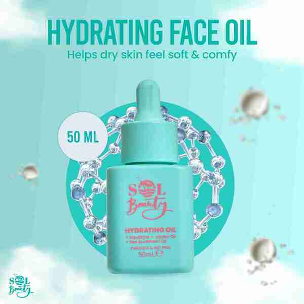 Sol Beauty hydrating face oil daily skin nourishment 50ml, UK version