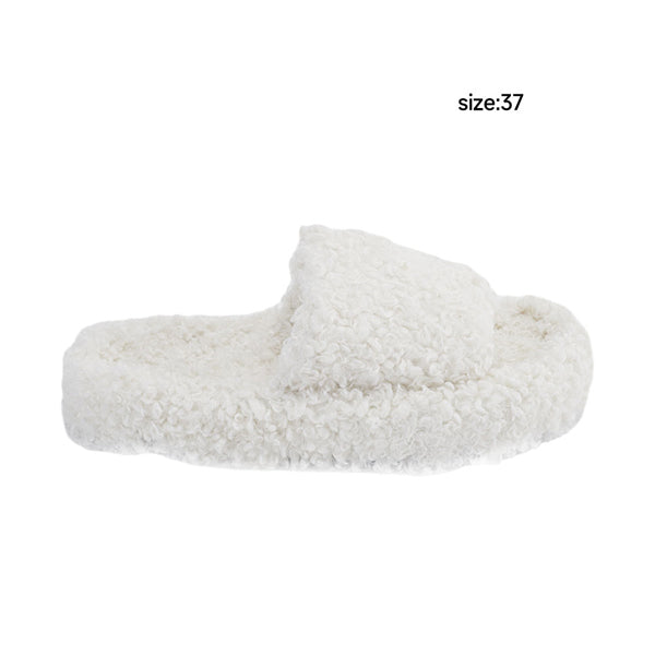 Livingandhome plush open toe slippers, imported from the UK