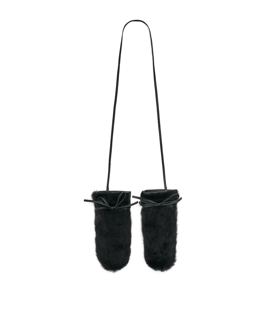 Yves Salomon mink fur leather mittens - British product