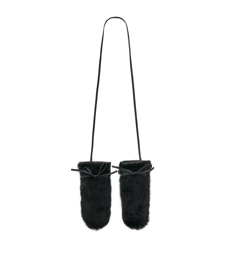 Yves Salomon mink fur leather mittens - British product