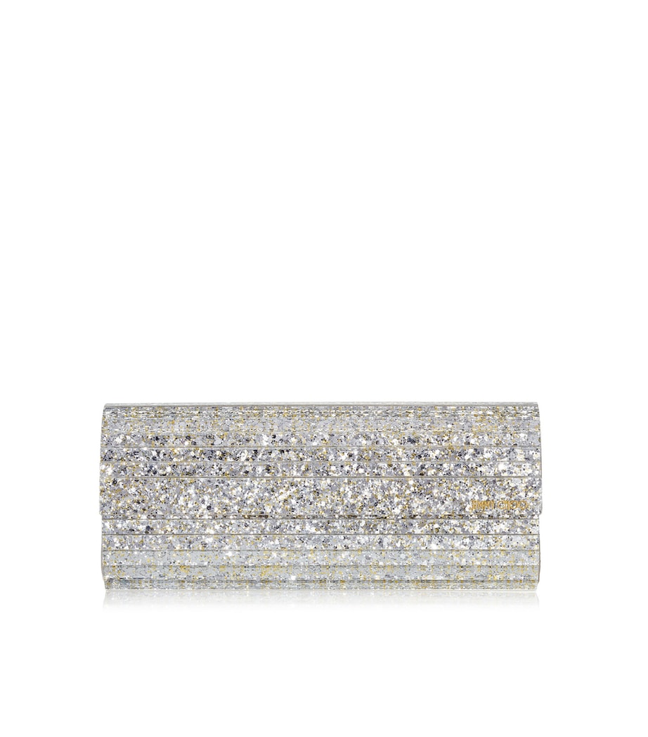 Jimmy Choo Sweetie glitter clutch bag, evening accessory - British product
