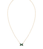 Chaumet Jeux de Liens pendant necklace rose gold diamond malachite (British brand)