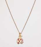 Chopard Happy Diamonds ladybird necklace rose gold diamonds rubies, UK version