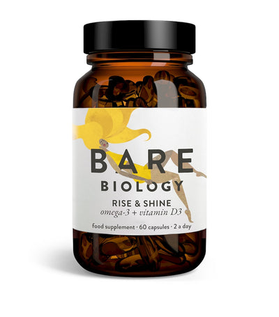 Harrods Bare Biology Rise & Shine Omega-3 + Vitamin D3 Daily Supplement (60 Capsules)- Buy online at McGrocer
