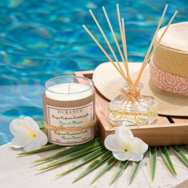 Durance Handmade Candle Monoï Flower 180g (British brand)