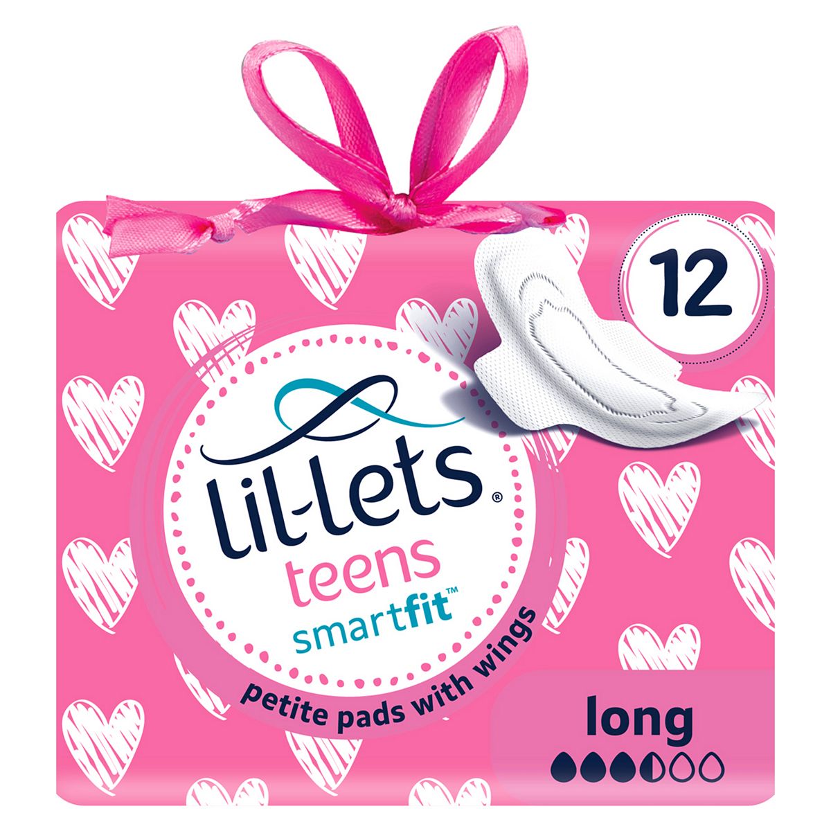 Lil-Lets Teens sanitary towels (petite)– Long – 12 pack GOODS Boots   