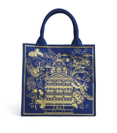 Harrods Harrods Small Gold Building Shopper Bag- Buy online at McGrocer