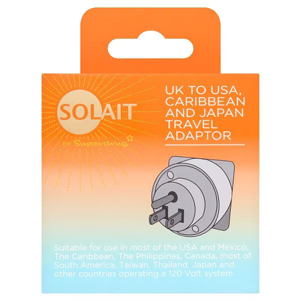 Solait UK to USA travel adapter (British brand)