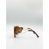 SVNX oversized square sunglasses tortoise shell brown lenses UK version