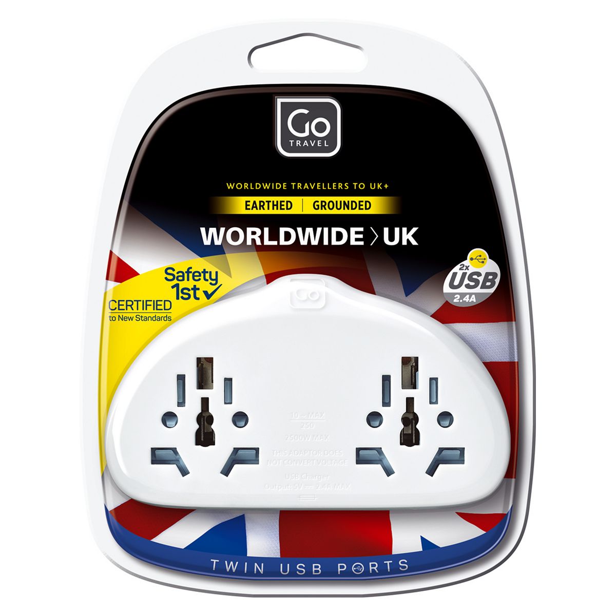 Go TRavel World-UK Adaptor Duo + USB GOODS Boots   