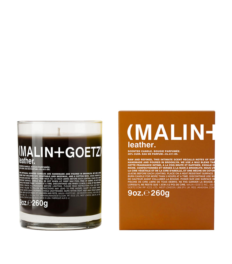 MALIN+GOETZ leather scented candle 260g, imported from the UK