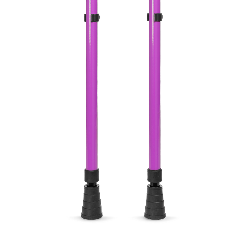 Cool Crutches purple ergonomic forearm crutches adjustable, imported from the UK