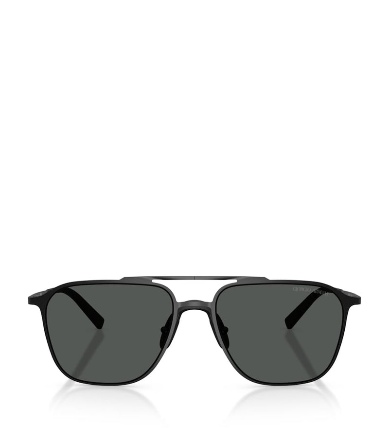 Giorgio Armani metal aviator sunglasses with matte finish (British brand)