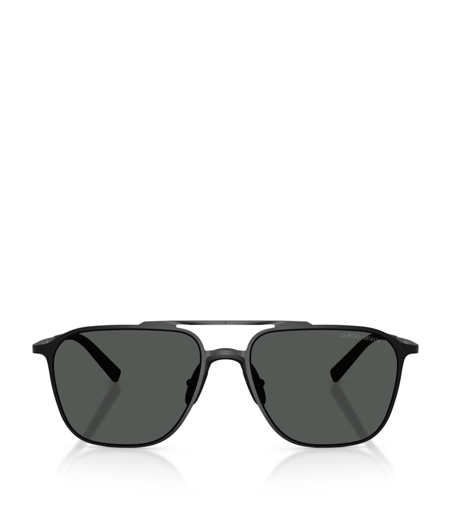 Giorgio Armani metal aviator sunglasses with matte finish (British brand)