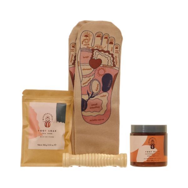 Wanderflower Reflexology Gift Set Peppermint and Tea Tree, imported from the UK