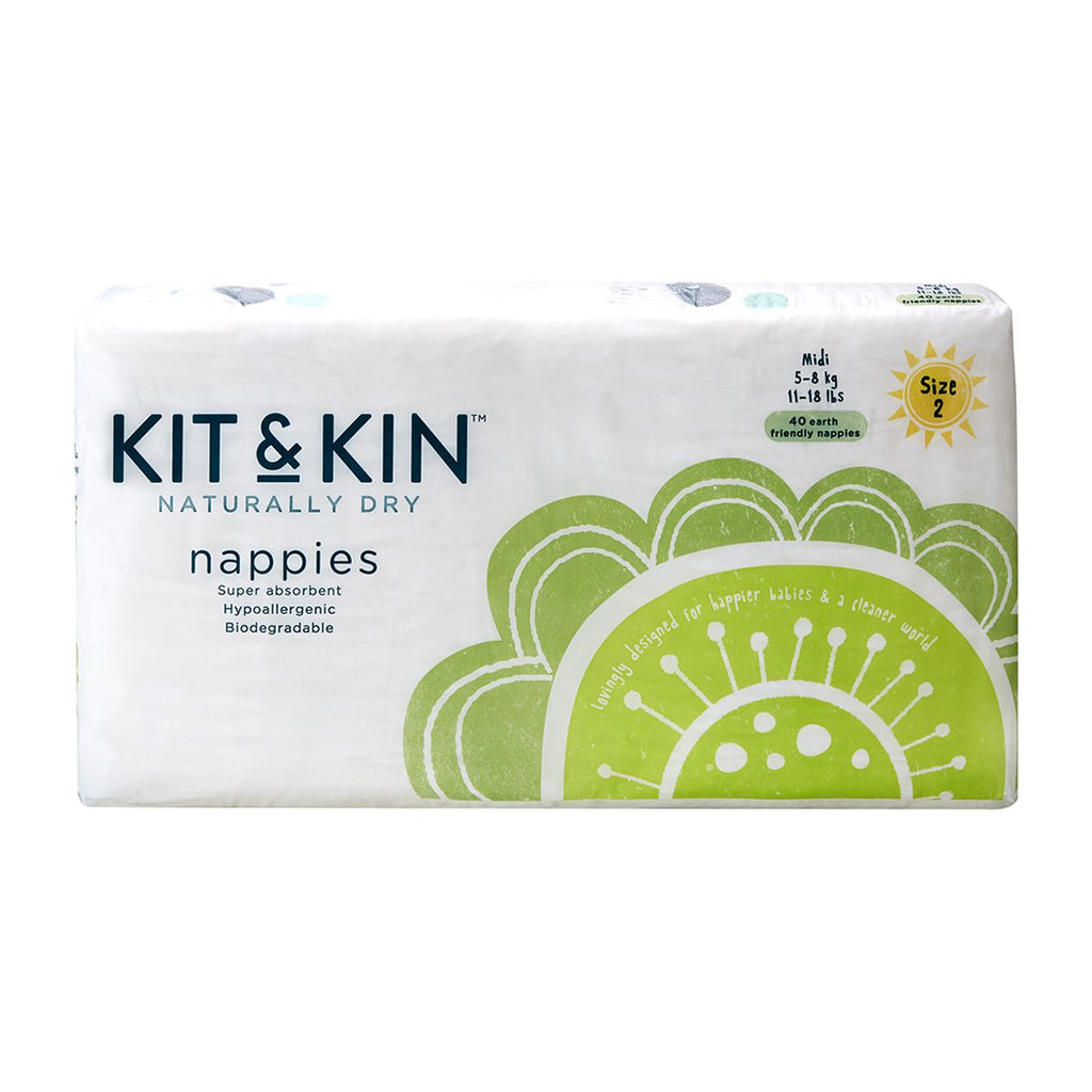 Kit & Kin Size 2, 38 Eco Nappies, 5-8kg