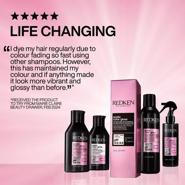 Redken Acidic Color Gloss Shampoo duo sulphate-free haircare imported from the UK