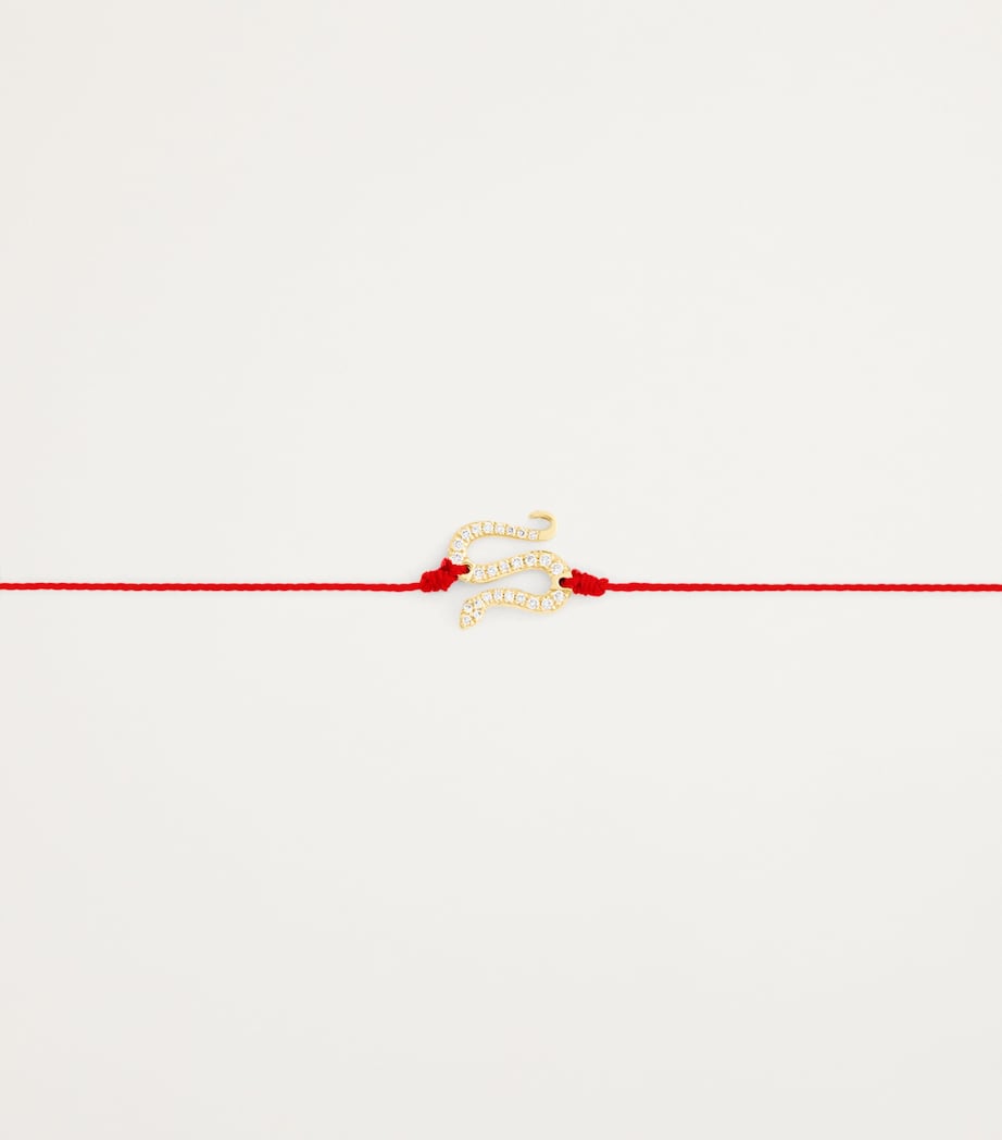 RedLine yellow gold diamond snake bracelet, imported from the UK