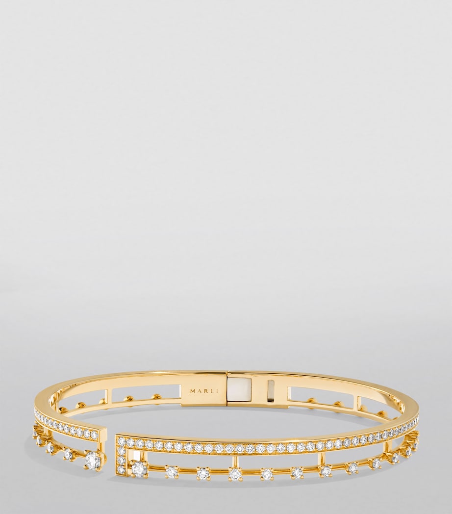MARLI New York small gold diamond bangle - British product
