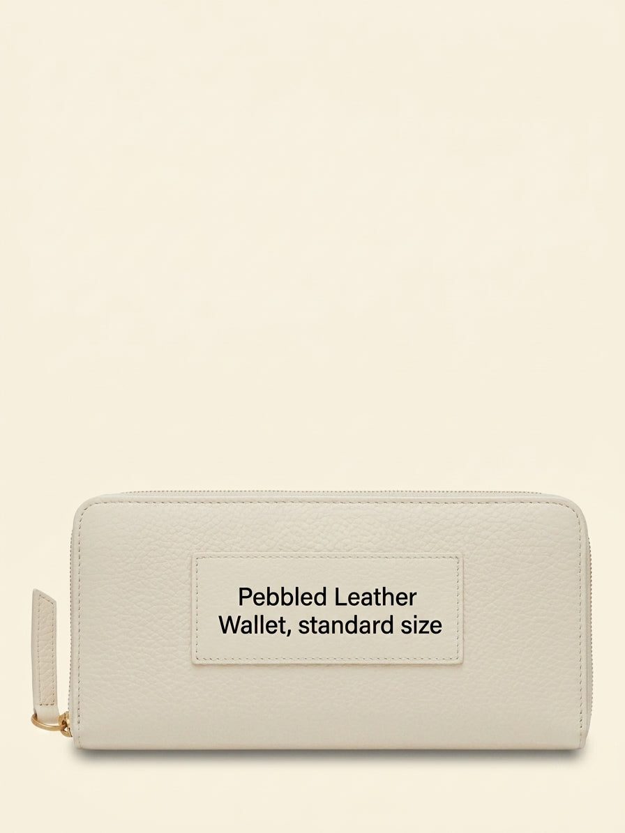 Mulberry Plaque classic grain leather zip around wallet, imported from the UK