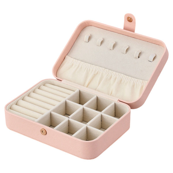 Livingandhome pink jewellery box portable storage, UK version