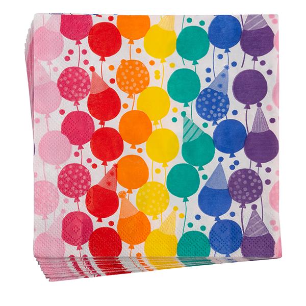 Sainsbury's Home Rainbow Balloon Lunch Napkin 20pk General Household Sainsburys   