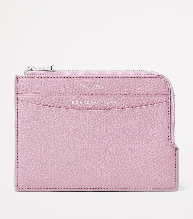 Aspinal of London leather zipped travel wallet - British product