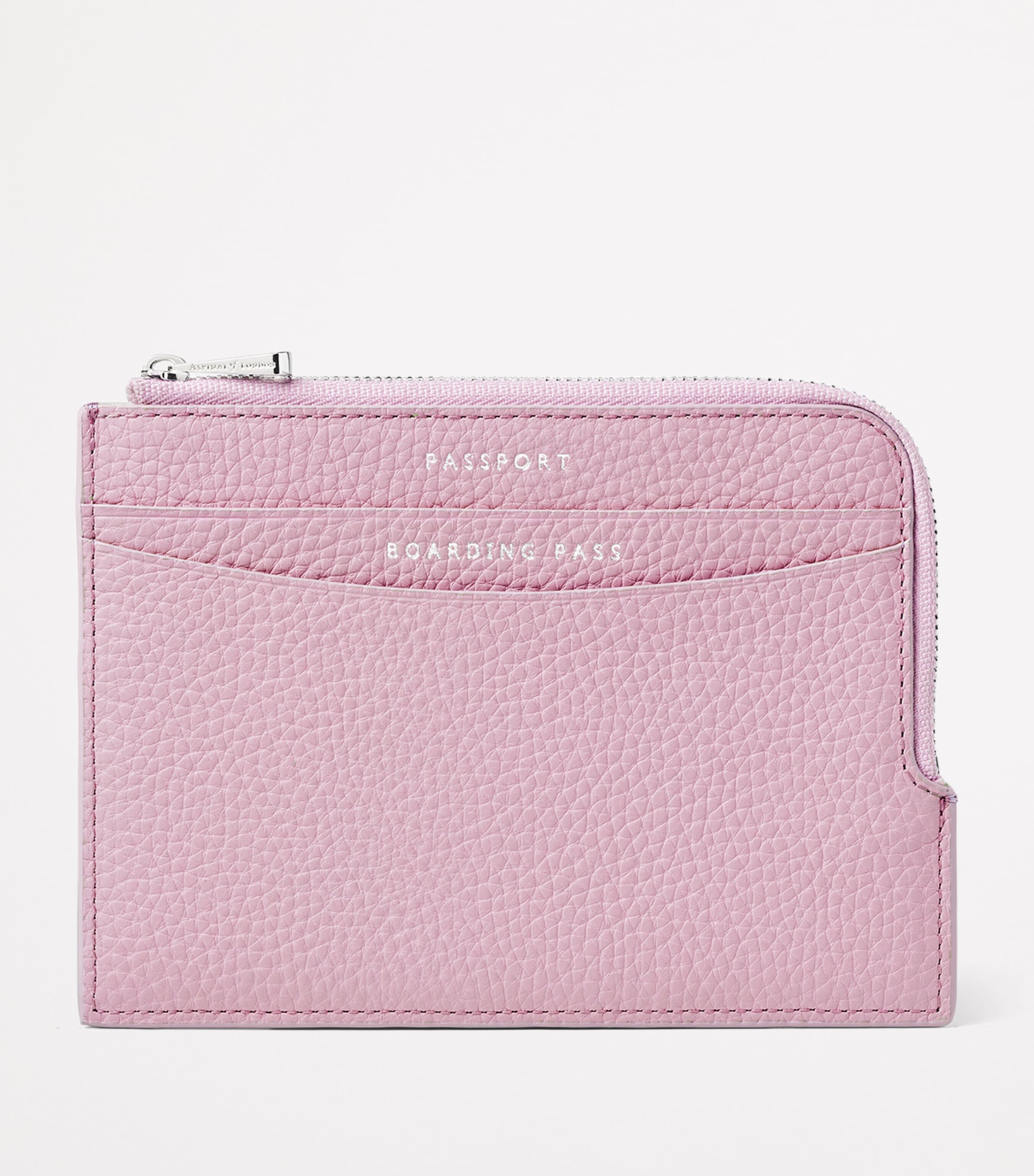 Aspinal of London leather zipped travel wallet - British product