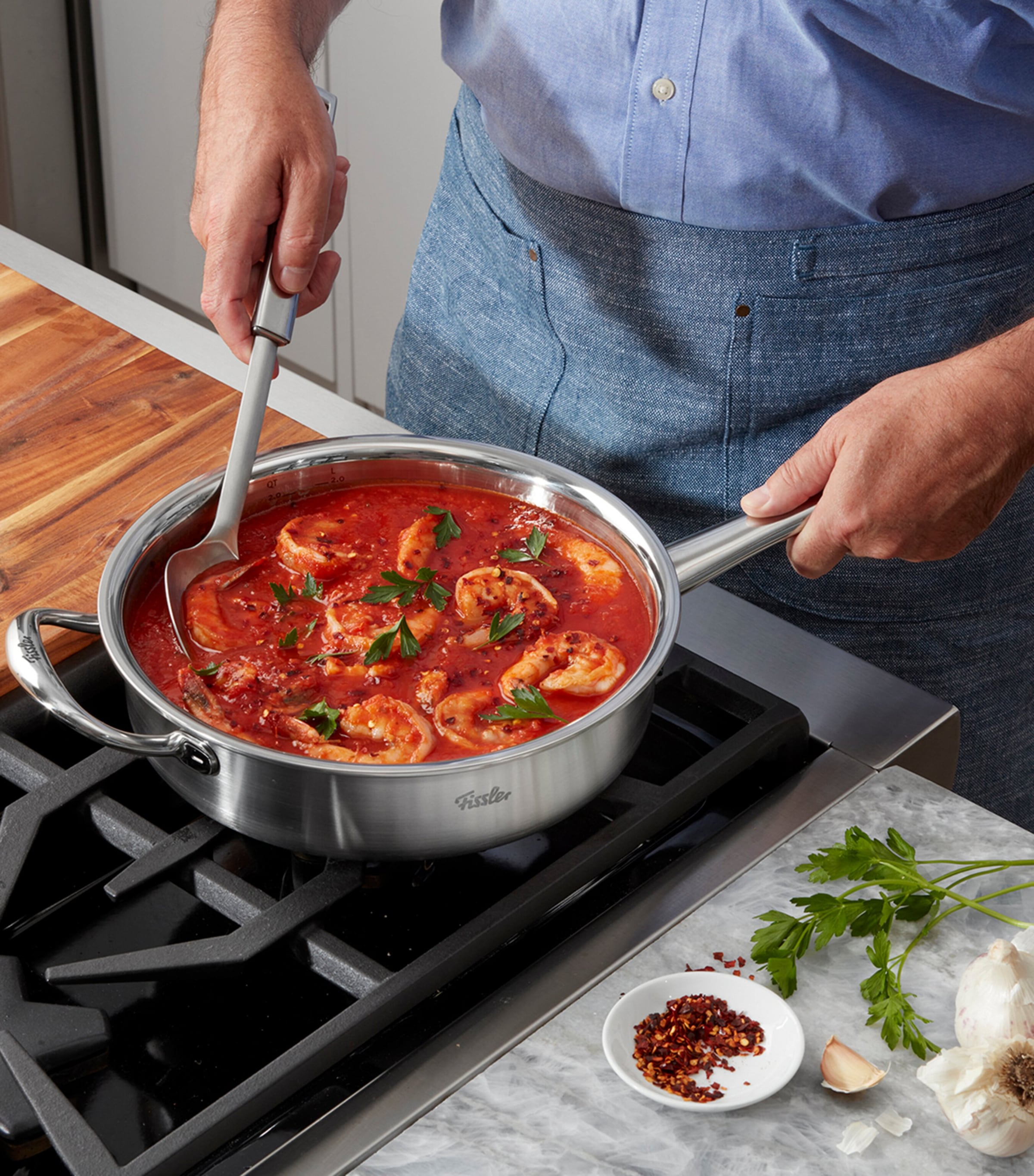 Fissler stainless steel sauté pan 24cm - British product