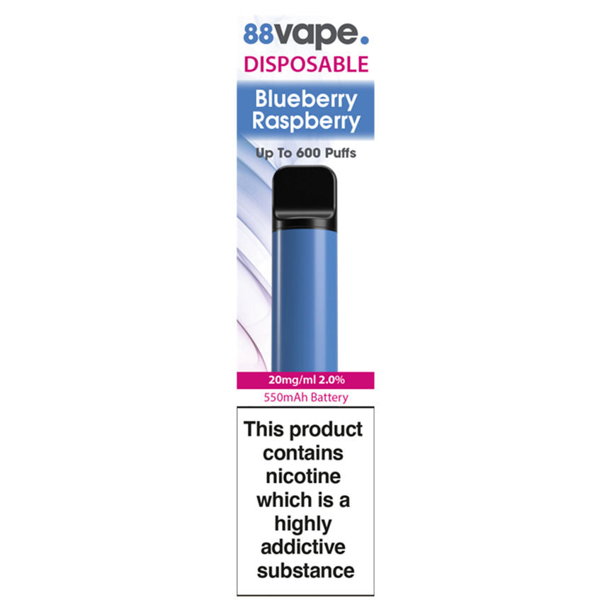 88Vape Disposable Blueberry Raspberry GOODS ASDA   