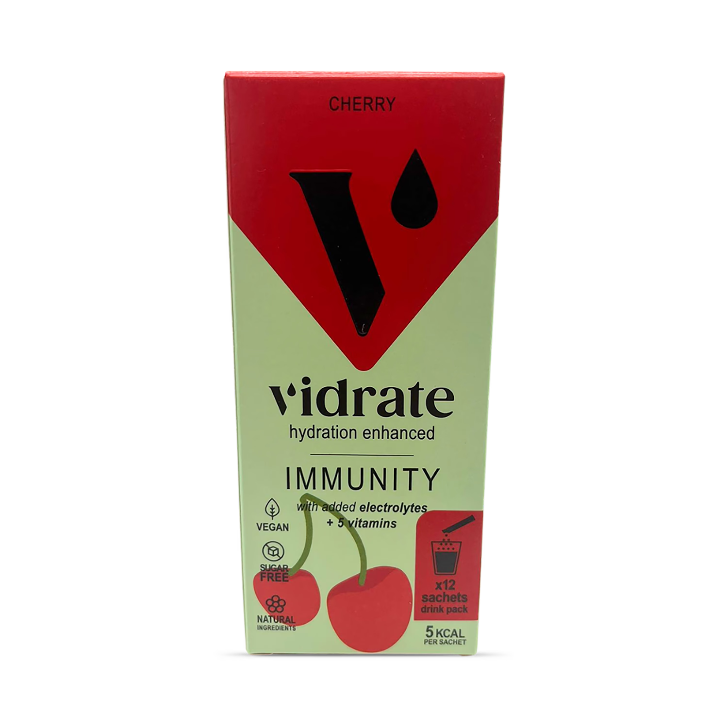 Vidrate cherry hydration sachets 12 pack, UK version