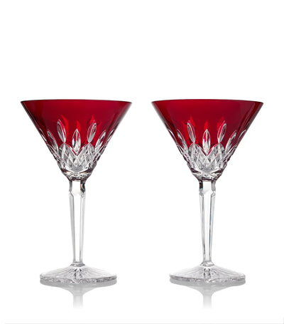 Harrods Set of 2 Red Martini Glasses 220ml- Buy online at McGrocer